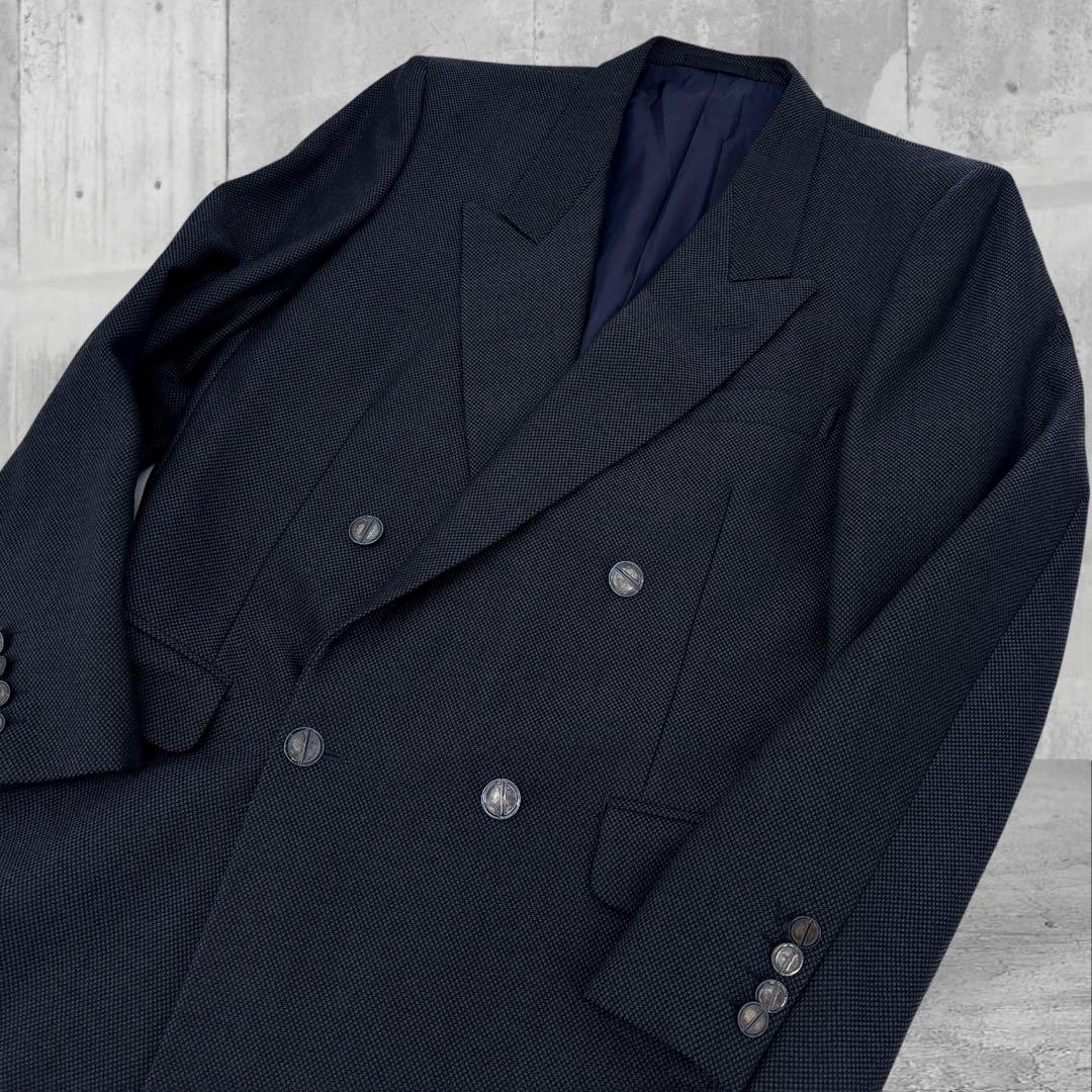 美品】Dior　クリスチャンディオール　ダブル　スーツ　ジャケット　ロゴボタン