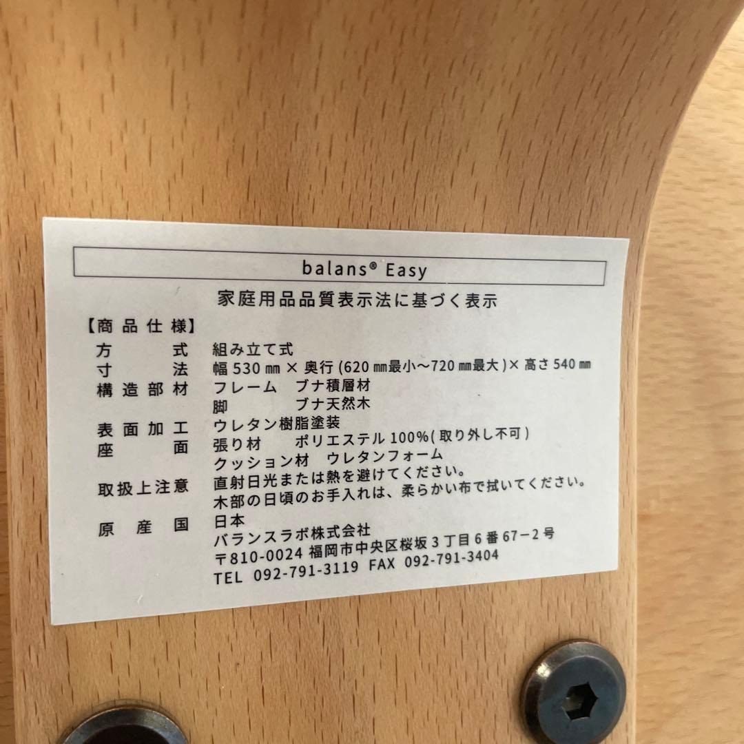 Balans Easy バランスチェア バランスイージー バランスラボ　カバー付