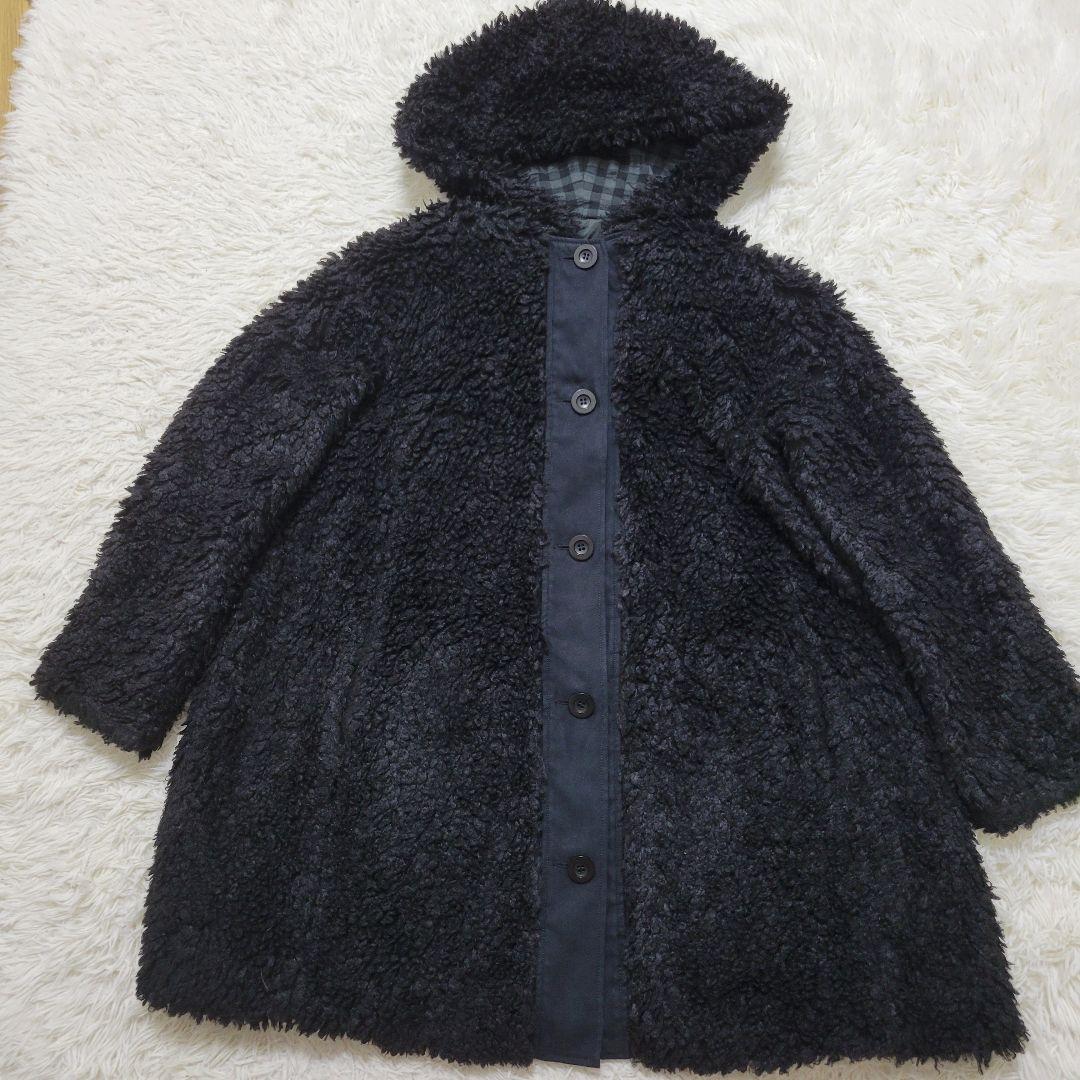 リバーシブル✨センソユニコ　tb　パッチワークデザイン　ハーフコート　フード