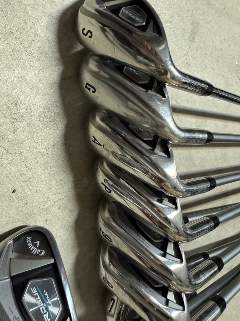 レフティキャロウェイ ローグ・特注カーボンメンズアイアン８本セット R＋UT23
