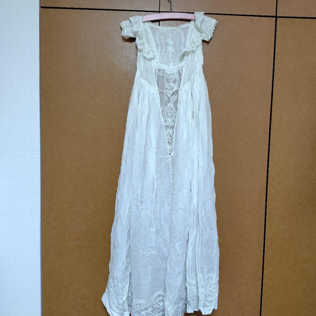 ベビードレス　刺繍　アンティーク　インナー付き　値下げ