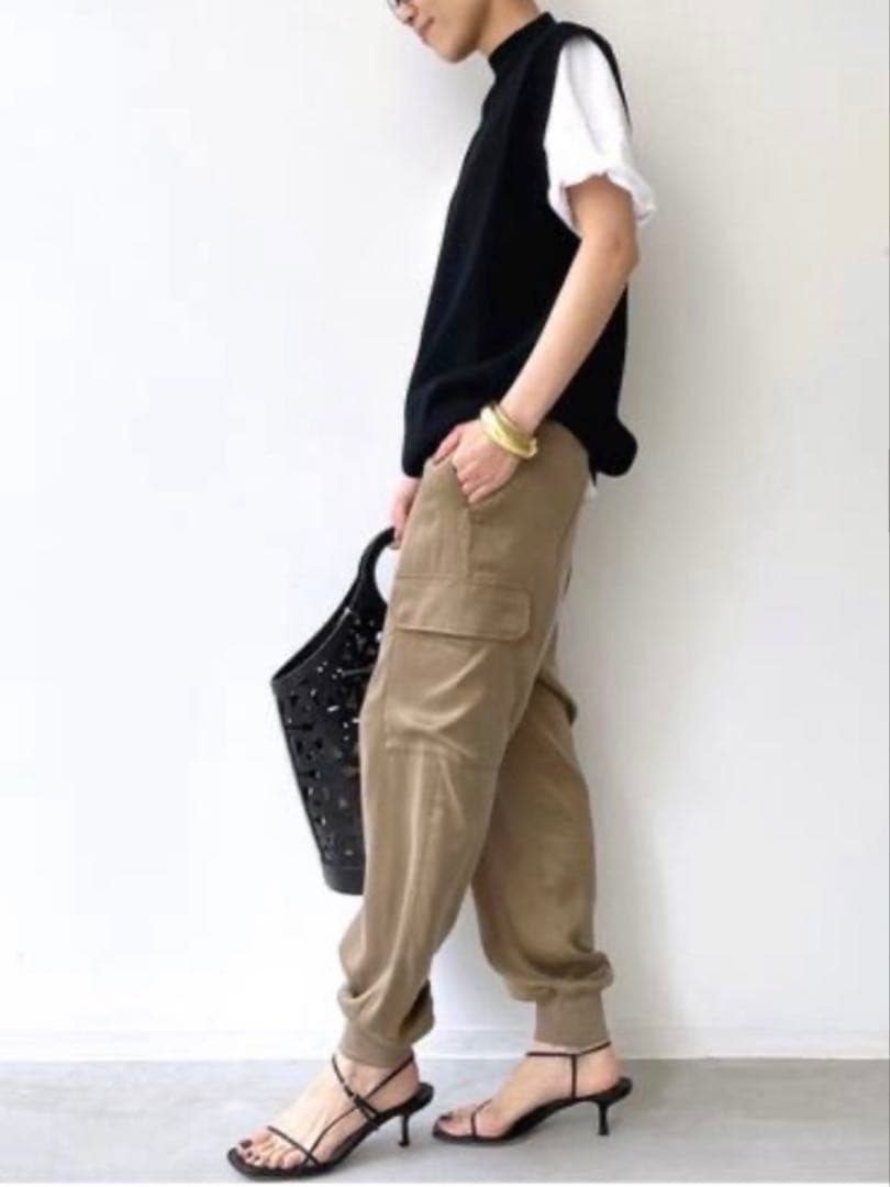 L'Appartement/アパルトモン フィブリルサテン カーゴパンツ 38