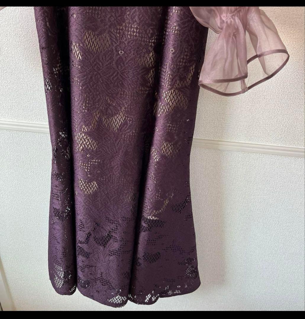 etoll シアーブラウス&マーメイドキャミワンピ パーティードレス　M