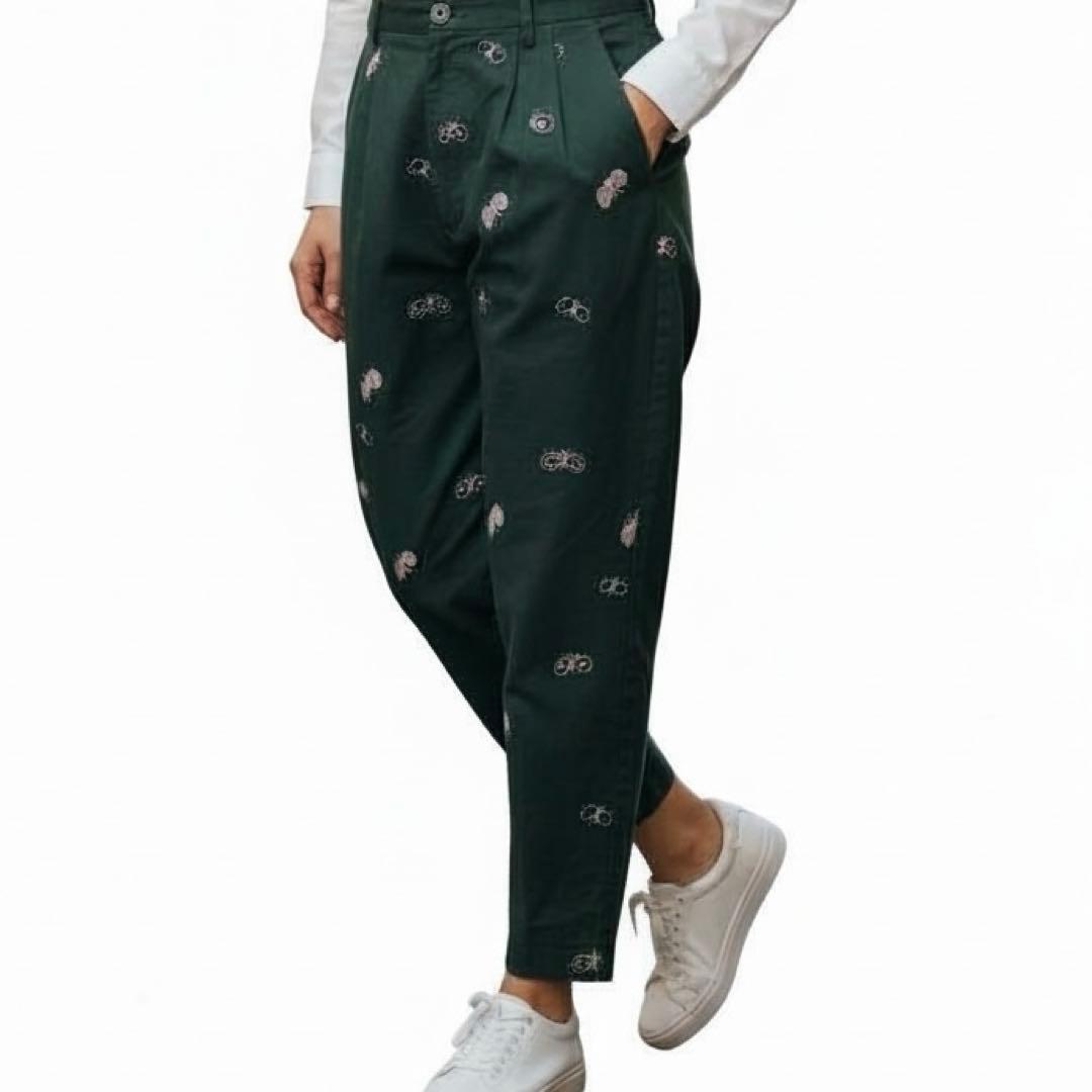 【美品】ミナペルホネン mina choucho ワイド テーパード パンツ