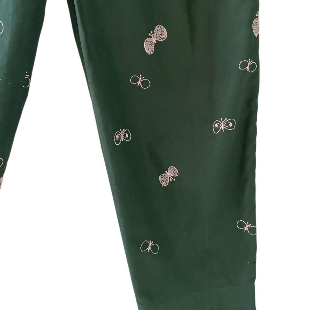 【美品】ミナペルホネン mina choucho ワイド テーパード パンツ