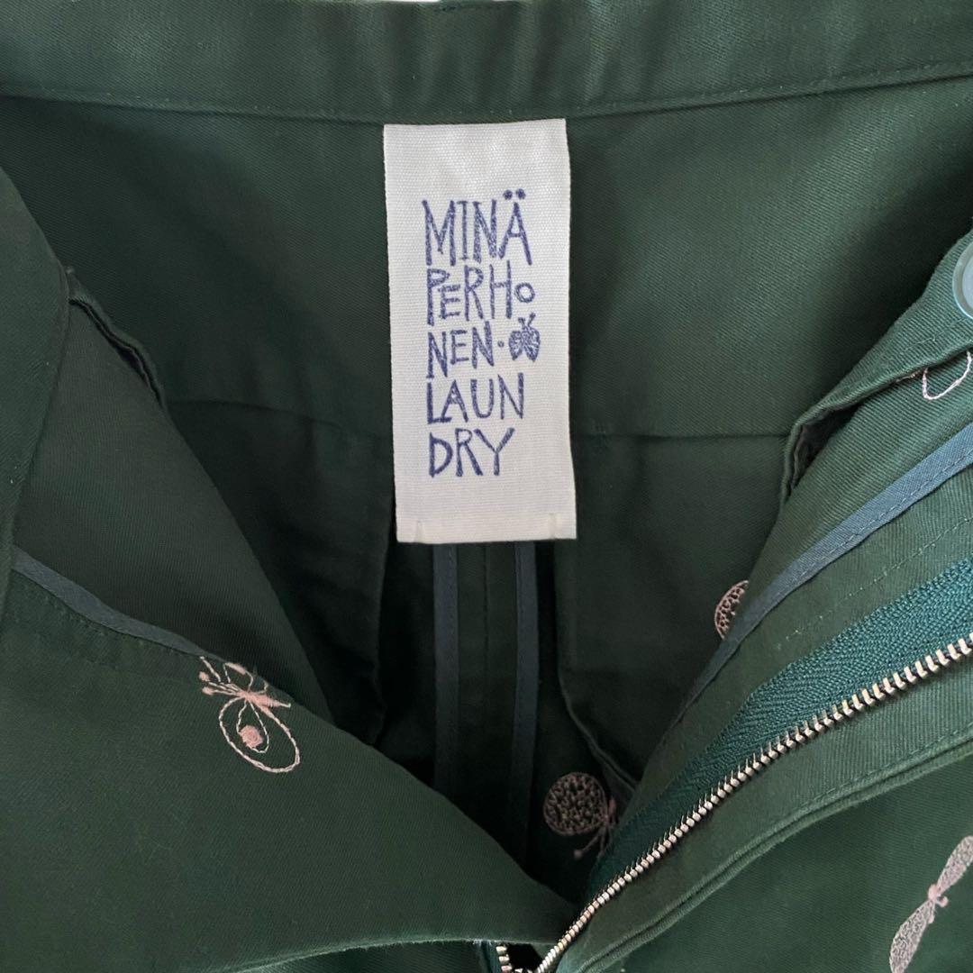 【美品】ミナペルホネン mina choucho ワイド テーパード パンツ