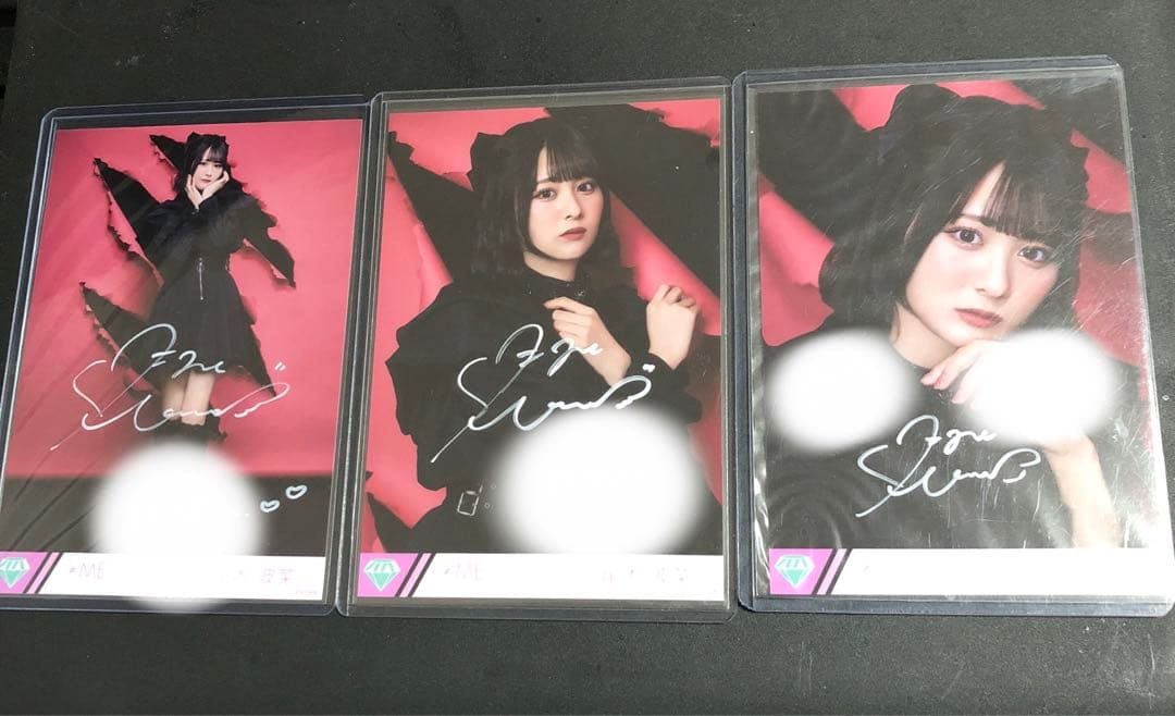 桃色デイブレイク 尾木波菜 直筆 生写真 コンプ コメあり イラストあり