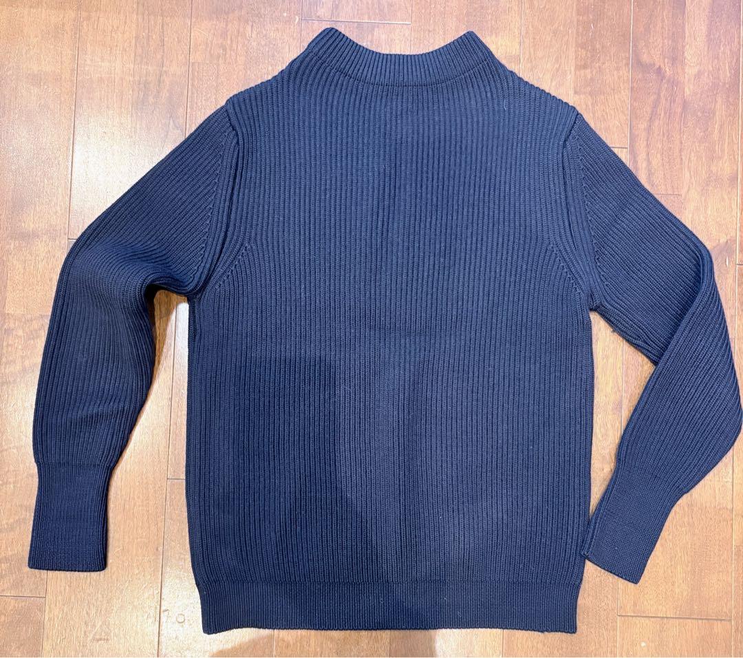 アンデルセンアンデルセン 5G クルーネックニット ネイビーブルー L