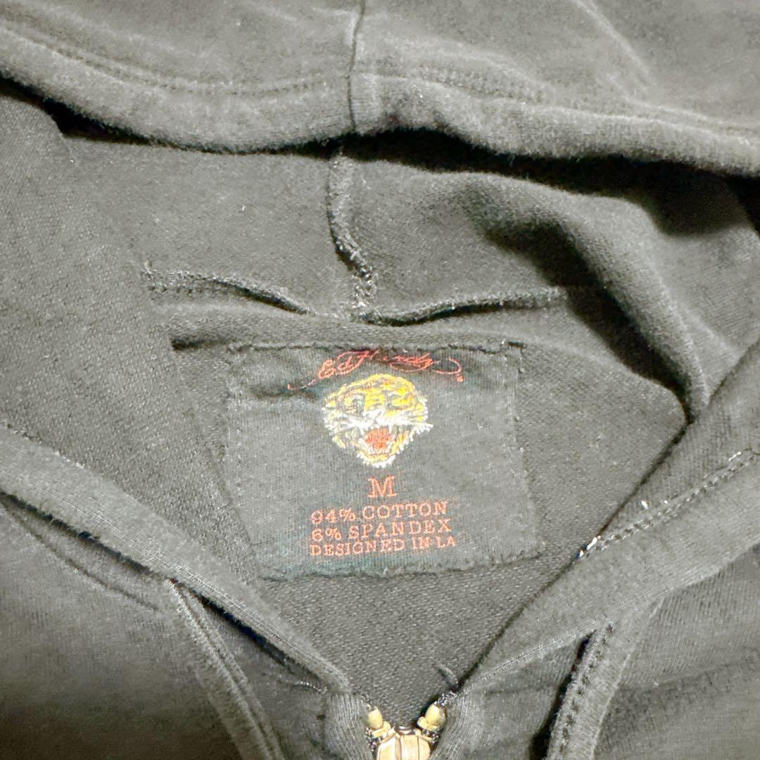 エドハーディ クリスチャンオードジェー フルジップ パーカー ドクロ ストーン