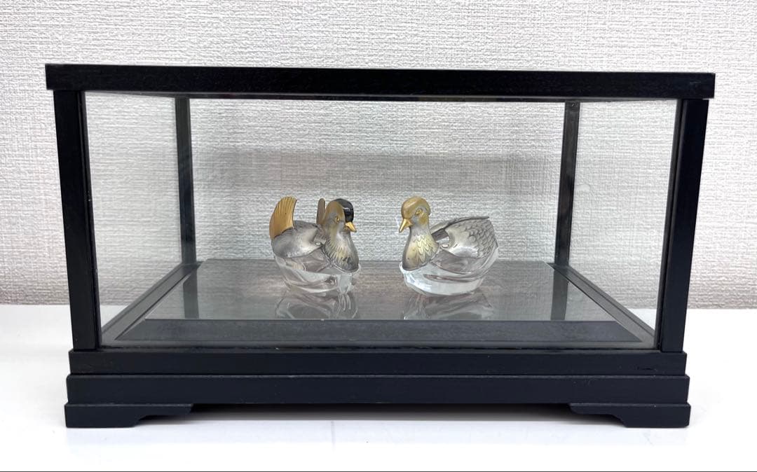 再値下げ！【中古品】銀製 オシドリの置物／専用ケース