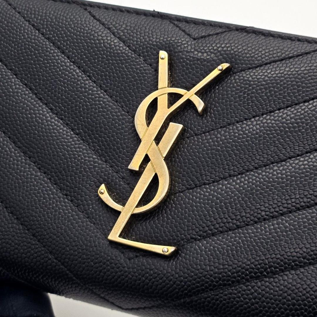 サンローラン 長財布 YSL カサンドラ ラウンドファスナー A601 Vステ