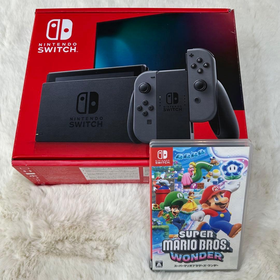 NintendoSwitchグレー本体+スーパーマリオブラザーズワンダー
