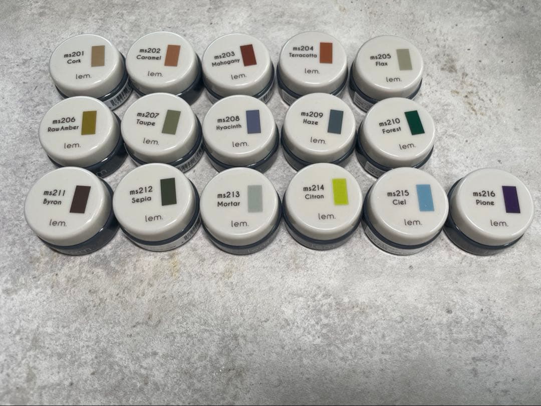 lem. カラージェル　ms201〜ms216 【16色セット】