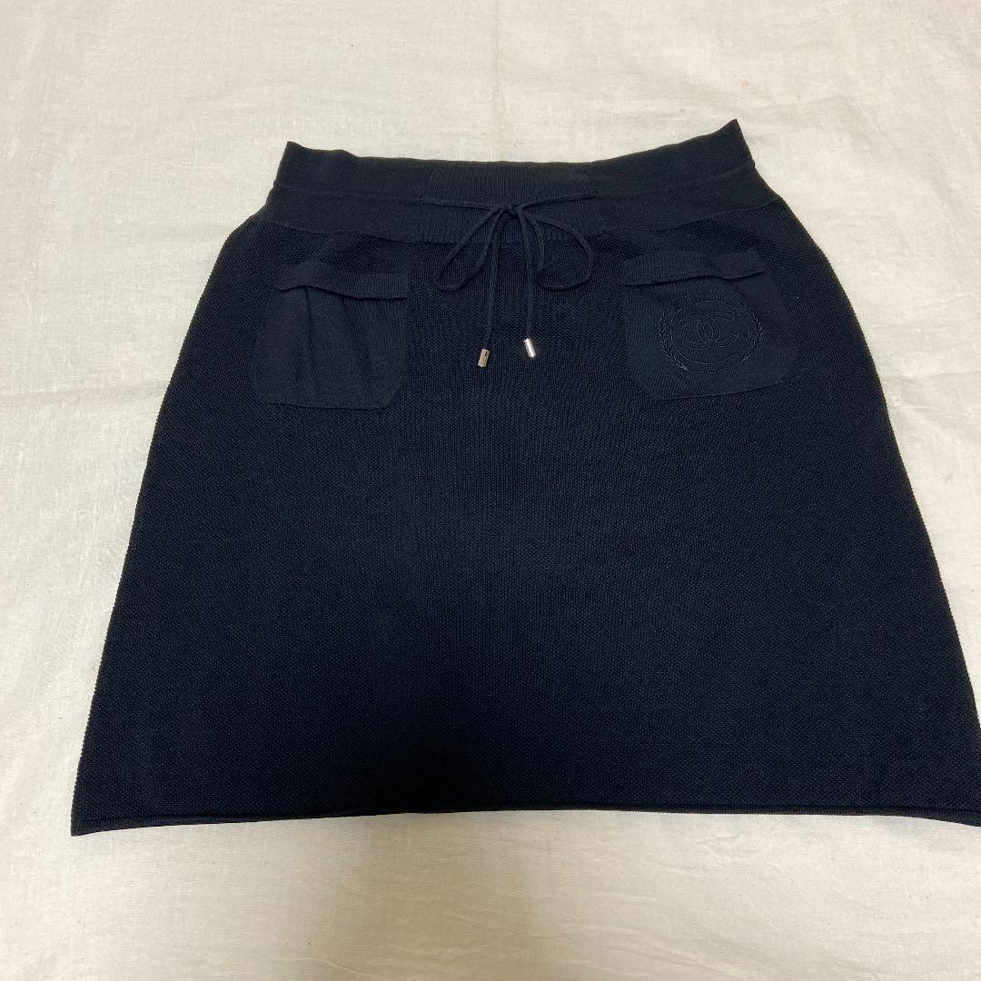 シャネル　台形ニットスカート 38