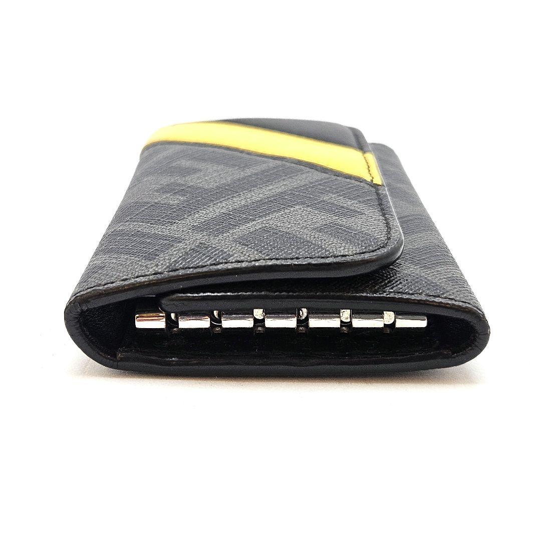 FENDI フェンディ ファブリック キーケース ズッカ柄 黄色 黒
