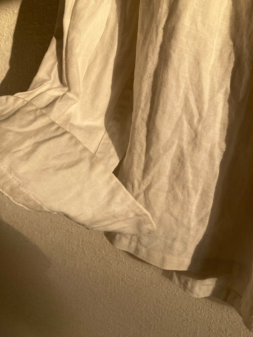 【最終価格】scye サイ リネン ピンクタックブラウス 36 ホワイト