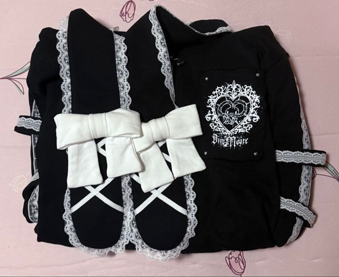 DimMoire グルーミー　汎用うさぎパーカー Black&White