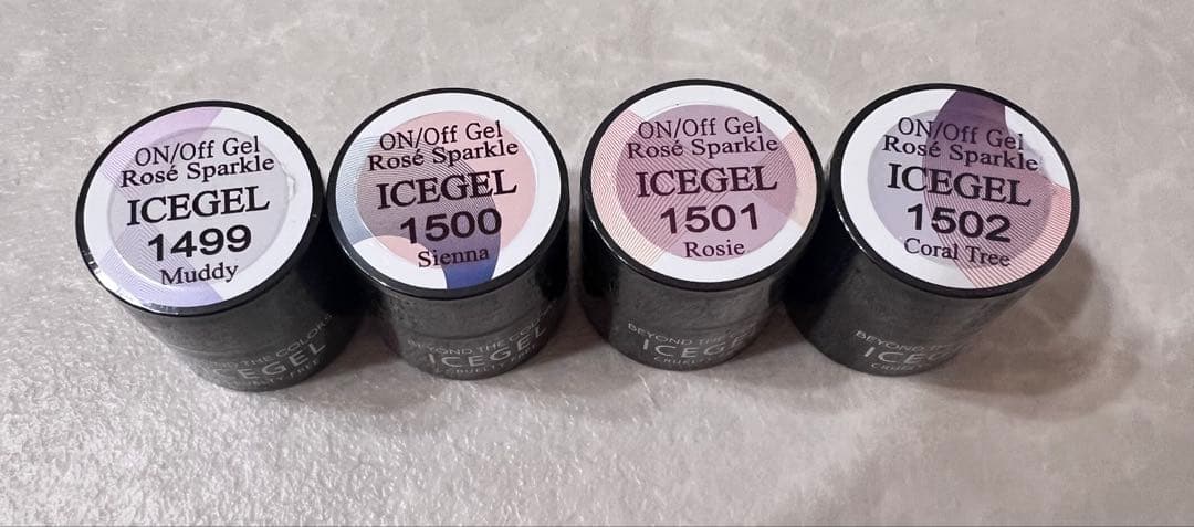 新品未使用/ICEGEL ローズスパークルジェル 4色セット
