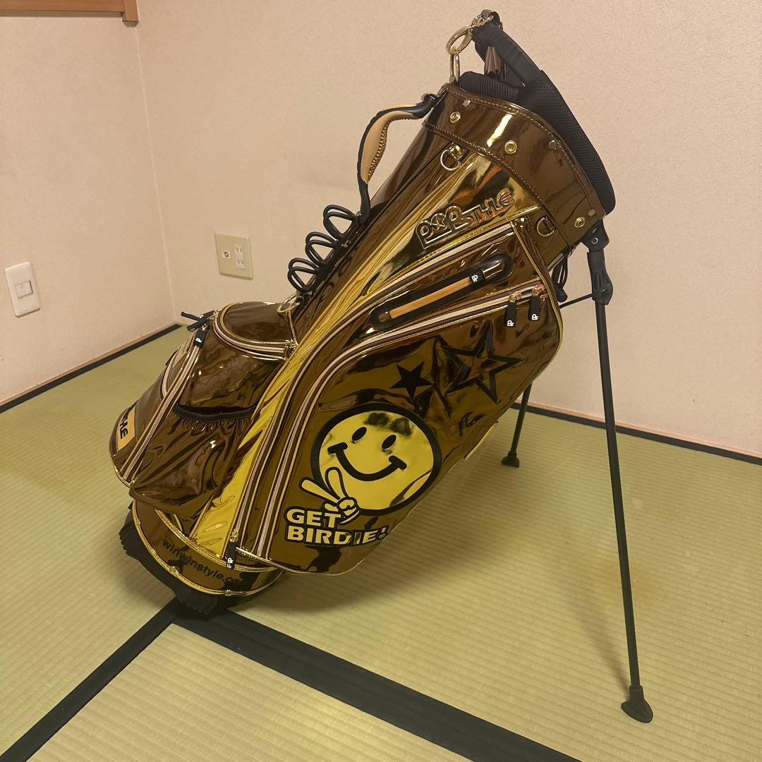 新品　ウィンウィン　キャディーバック　ゴールド　ゴルフ　メンズ