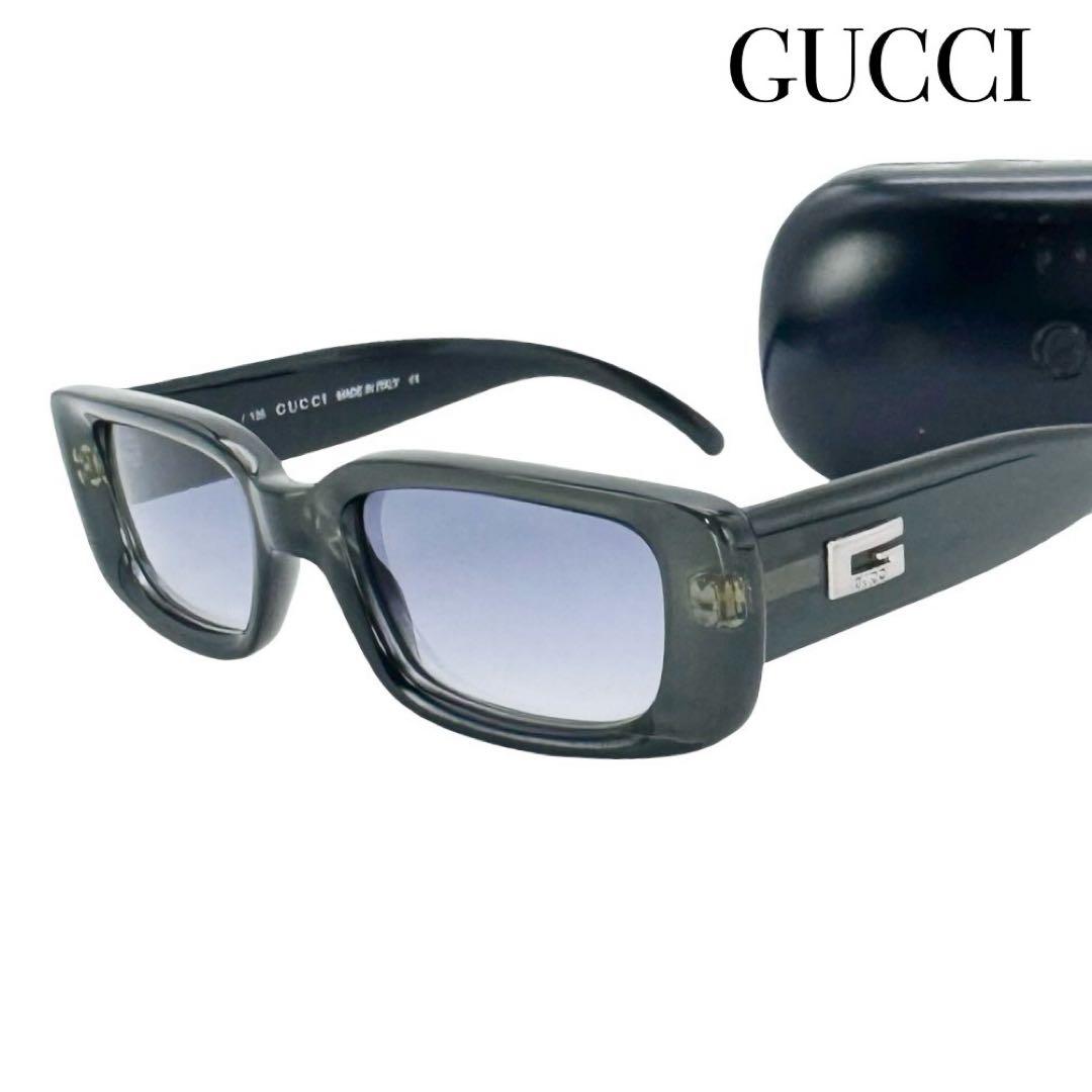 GUCCI グッチ サングラス 眼鏡 Gロゴ 深緑 スクエア メンズ レディース