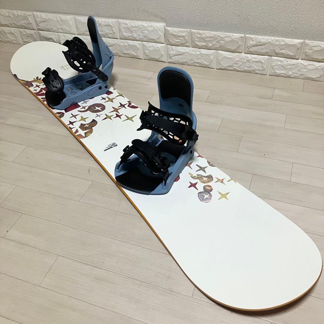 新品バインディング/Rome VINYLロームスノーボードセット143/バック付