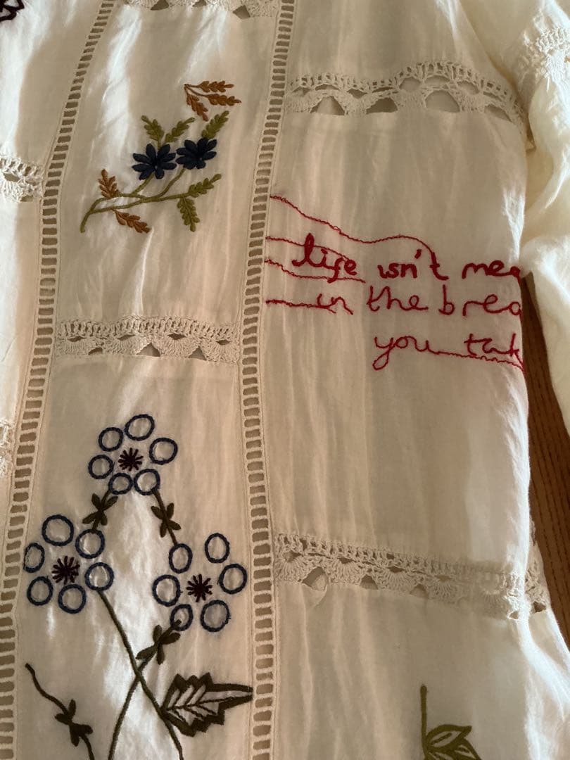 TODAYFUL Embroidery Patchwork 刺繍　パンツ　38