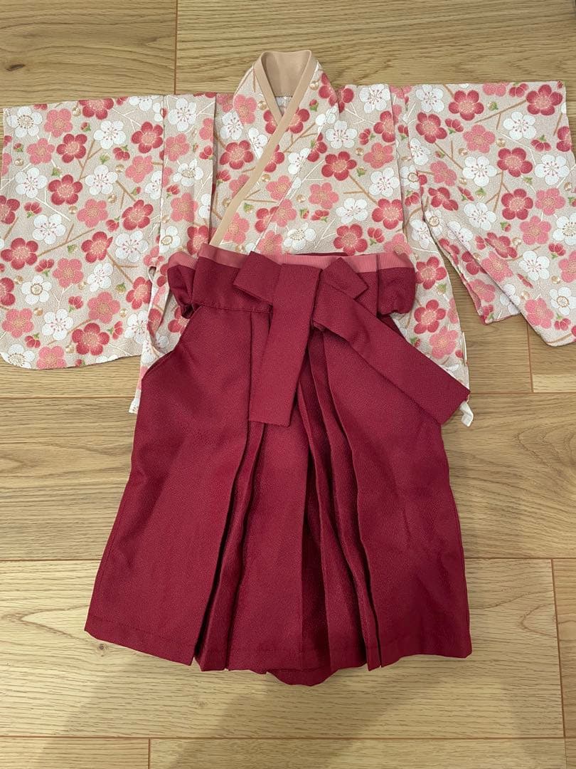 tsukihana(つきはな)ベビー袴「モダンうめ袴」Sサイズ