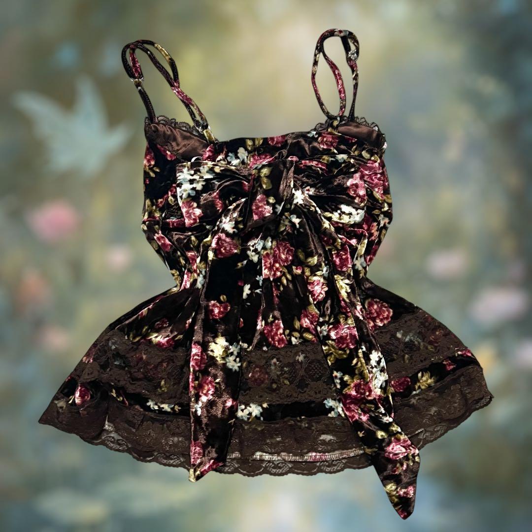 00s LIZLISA 花柄　レース　リボン　フリル　フェアリーグランジ　姫