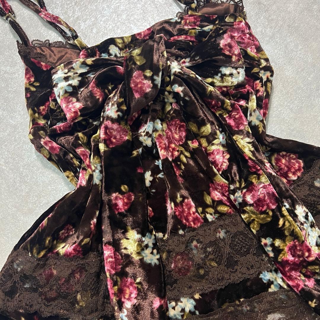 00s LIZLISA 花柄　レース　リボン　フリル　フェアリーグランジ　姫