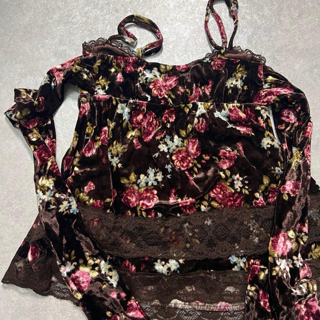 00s LIZLISA 花柄　レース　リボン　フリル　フェアリーグランジ　姫