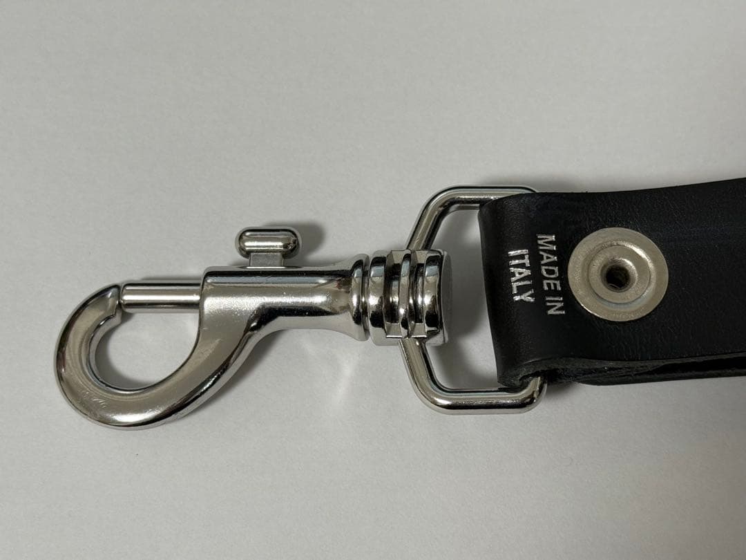 Supreme ブラックレザー キーホルダー