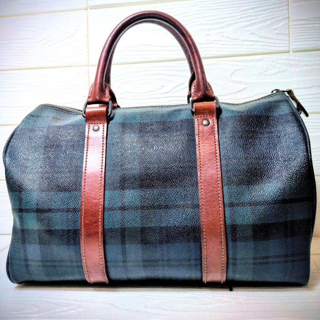 ポロ ラルフローレン ボストンバッグ PVC タータンチェック POLO