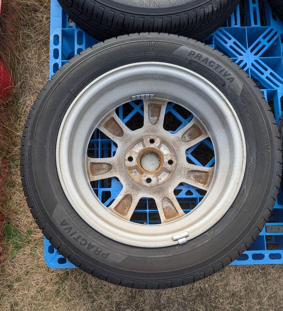 ②中古品 ダイハツタント2024製タイヤ付き純正ホイール4本セットの2本