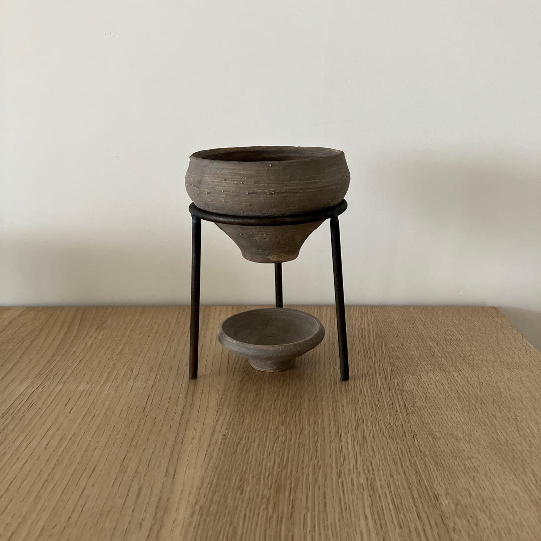 池田優子さん　アロマポット グレー