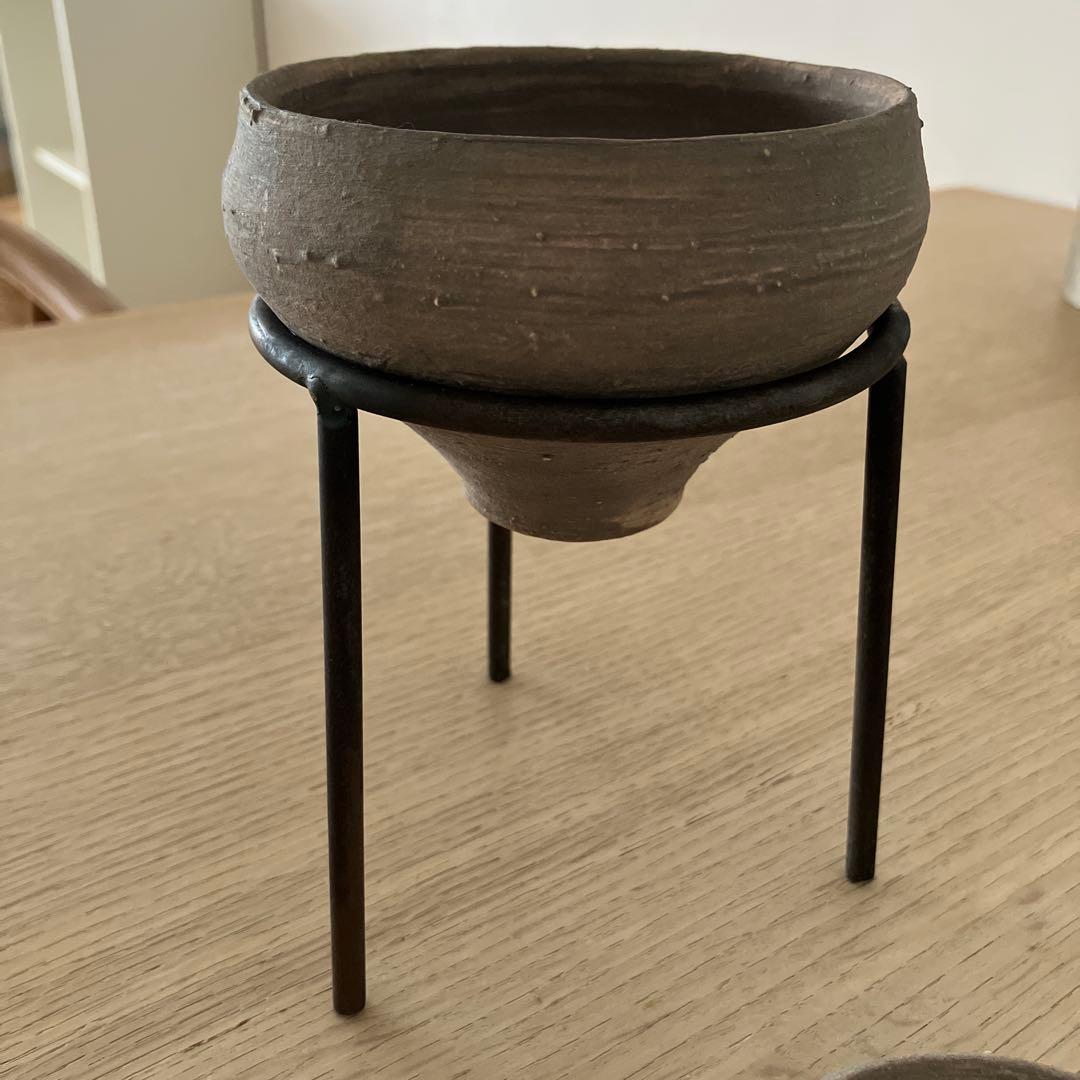 池田優子さん　アロマポット グレー