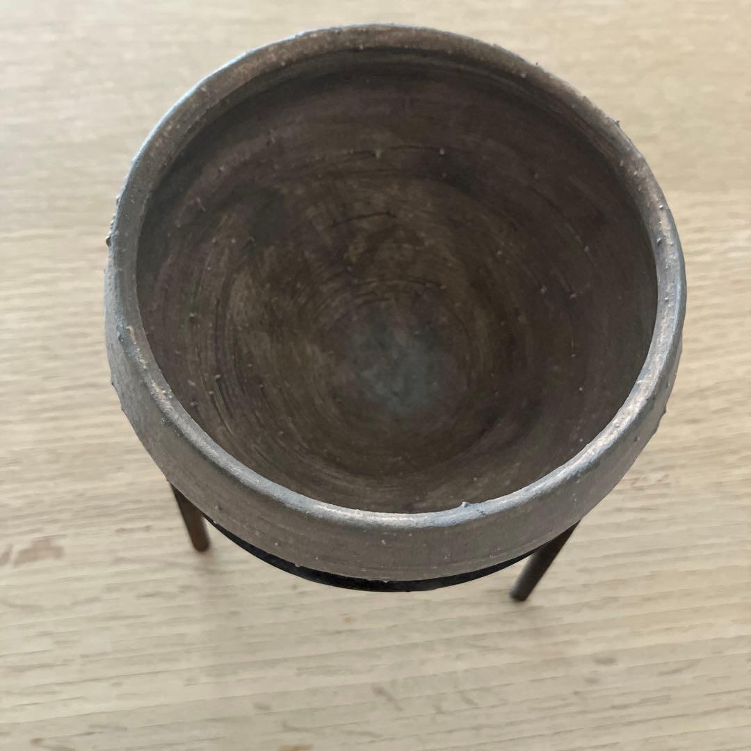 池田優子さん　アロマポット グレー