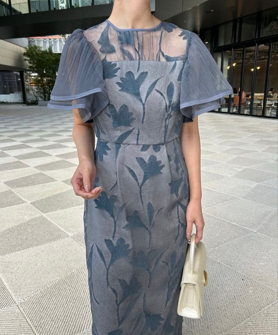 スーツ・フォーマル・ドレス Circurar sleeve flower dress