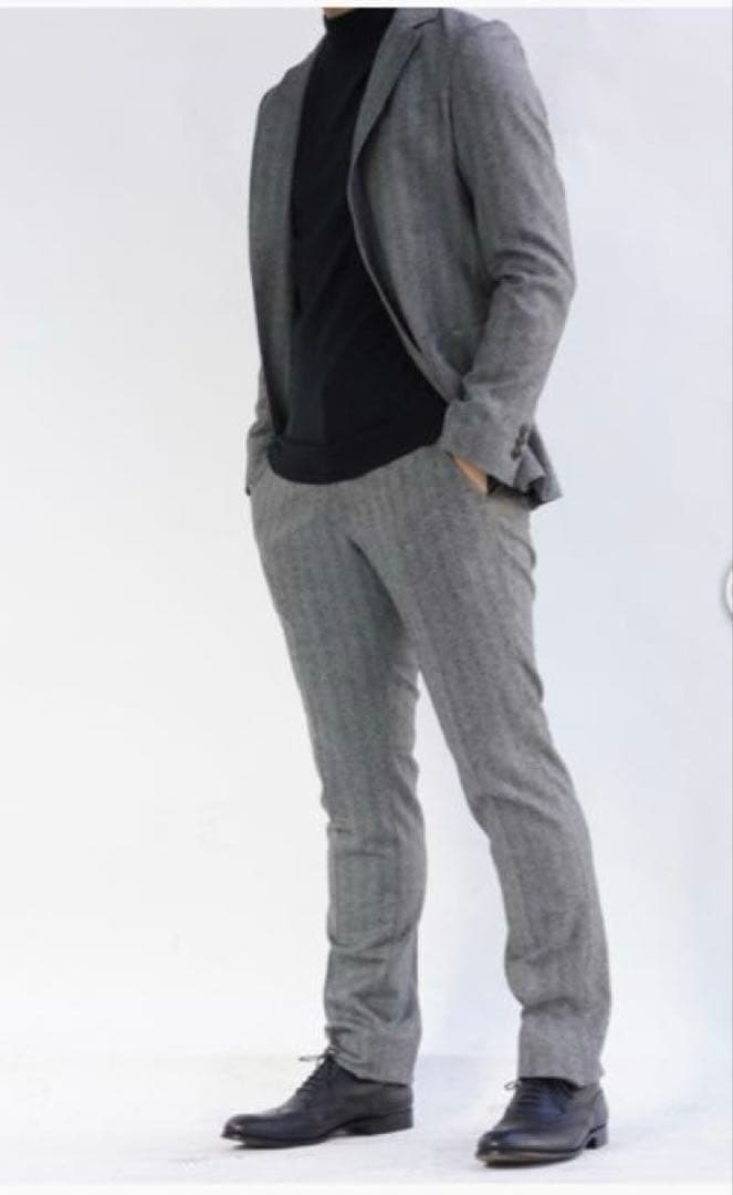 【極美品】3万　ジュンハシモト　ウールスラックス　XVパンツ　黒　XL