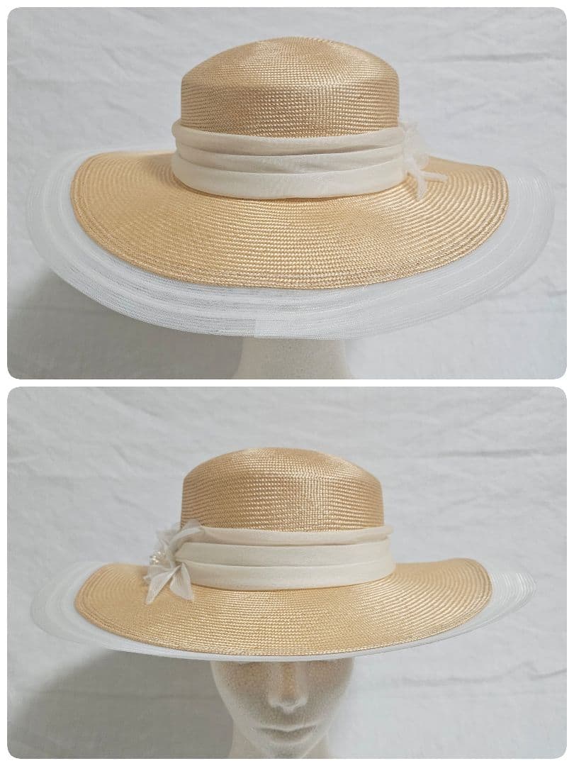 maxim マキシン リボン付き ハット 実測約56 帽子