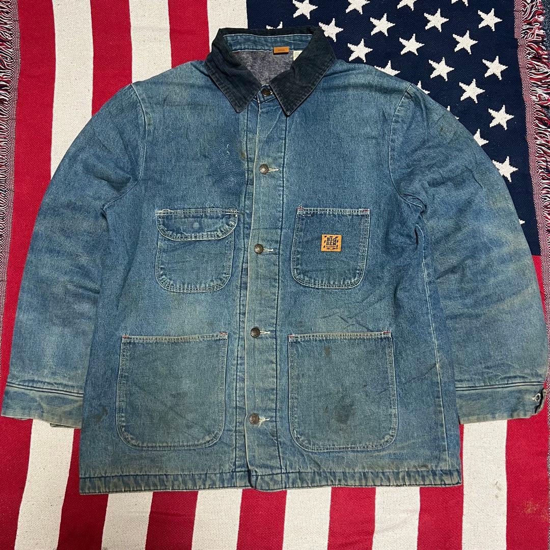 USA製 80s BIGBEN ビックベン デニムカバーオール ブランケット付き