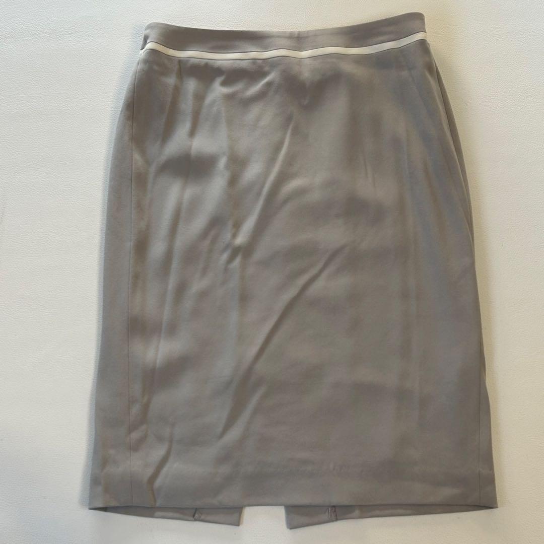 ベイジ セットアップノーカラー スーツ CINDY シンディ ライトグレー