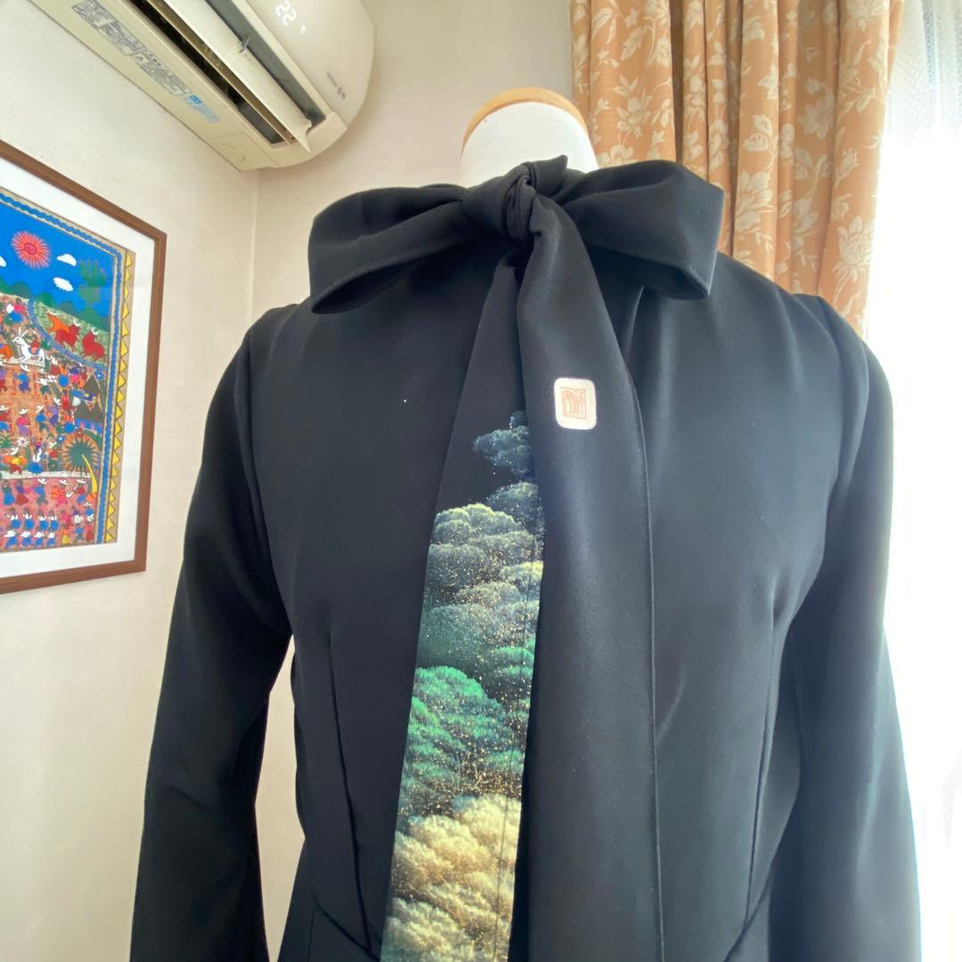 【着物リメイク】フォーマル バックリボン　ワンピースドレス