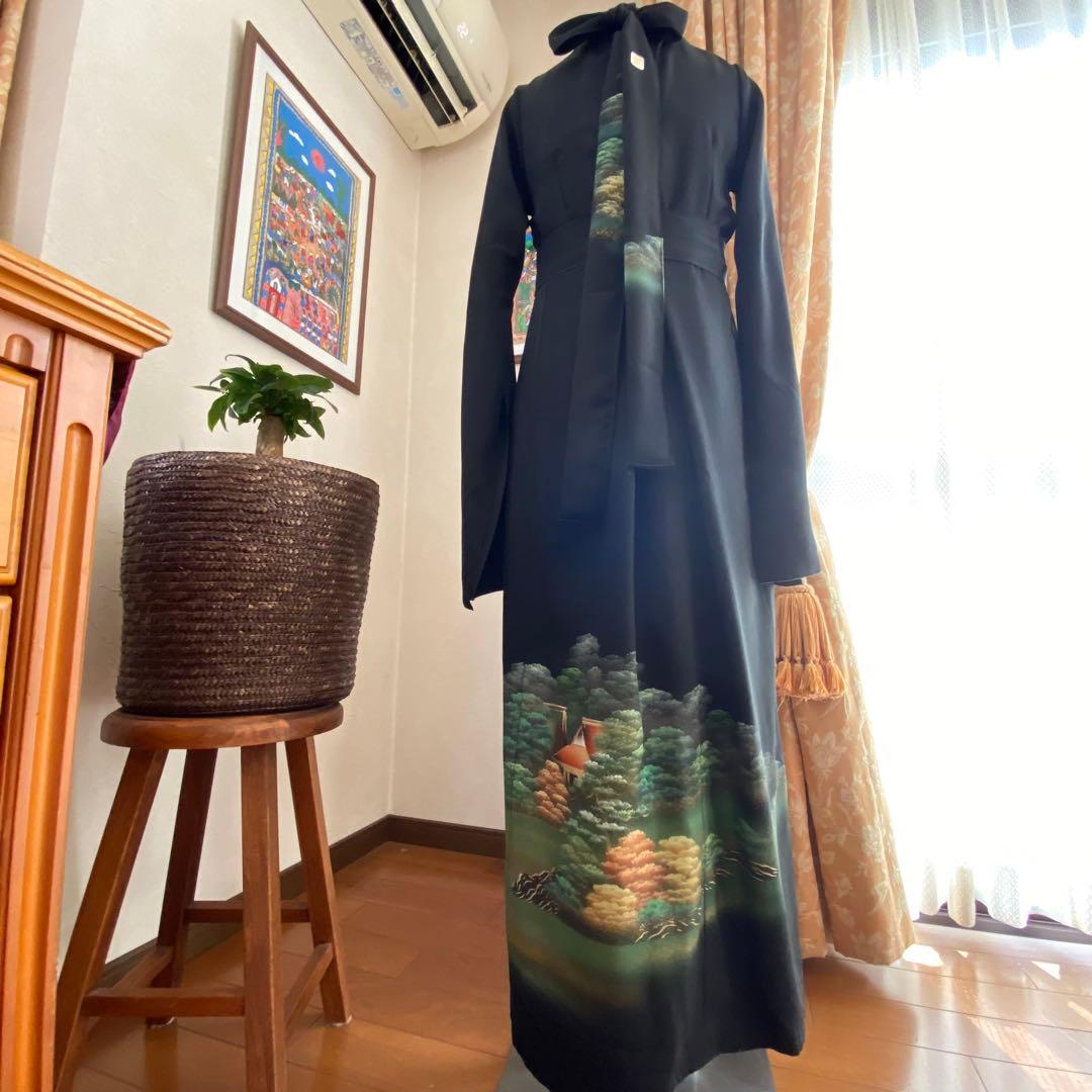 【着物リメイク】フォーマル バックリボン　ワンピースドレス