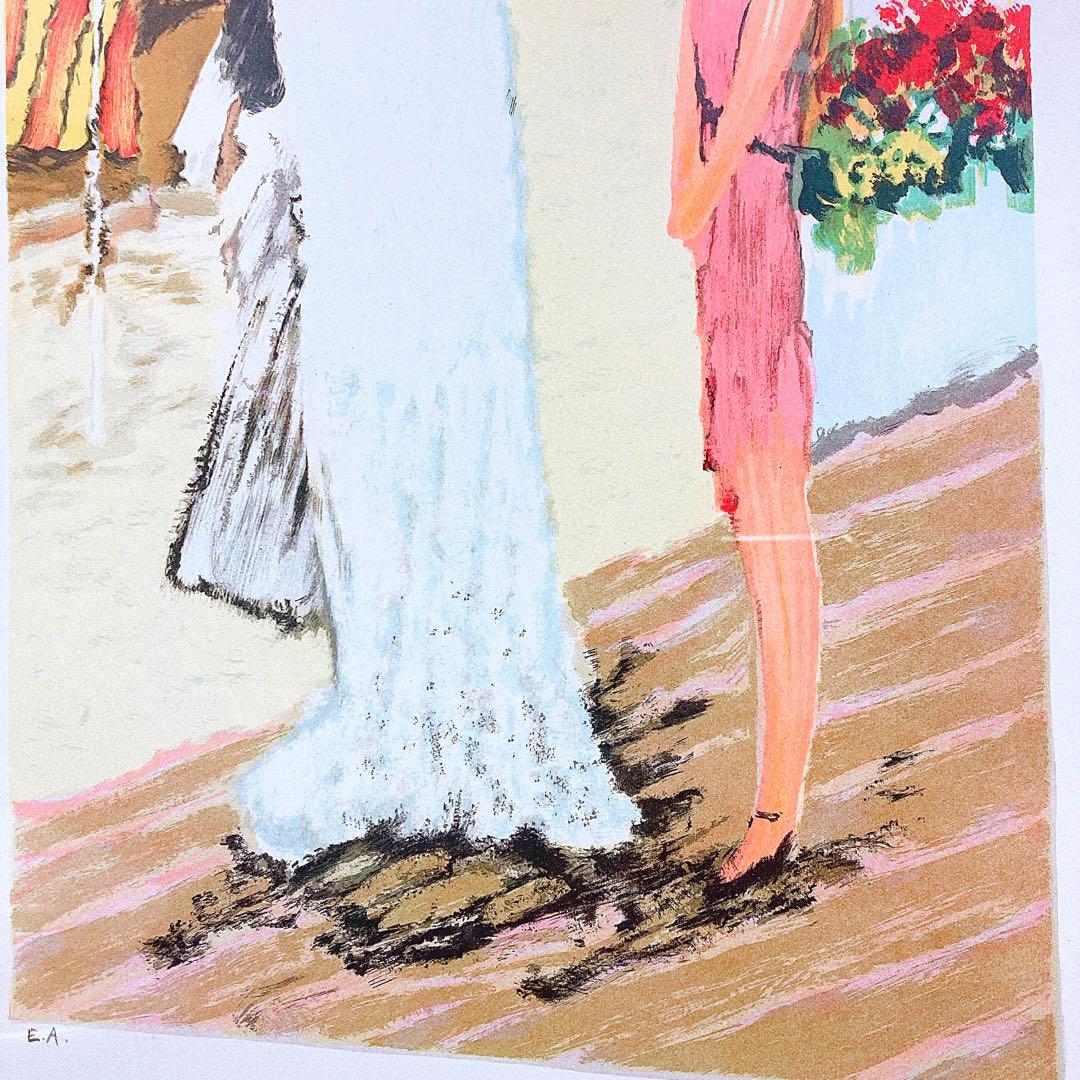 希少！ramon dilley 絵画　ディレイ　海岸にて