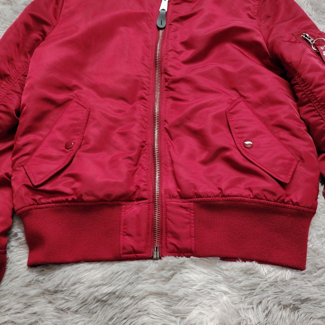 ALPHA INDUSTRIES アルファ MA-1 フード付 NATUS 赤