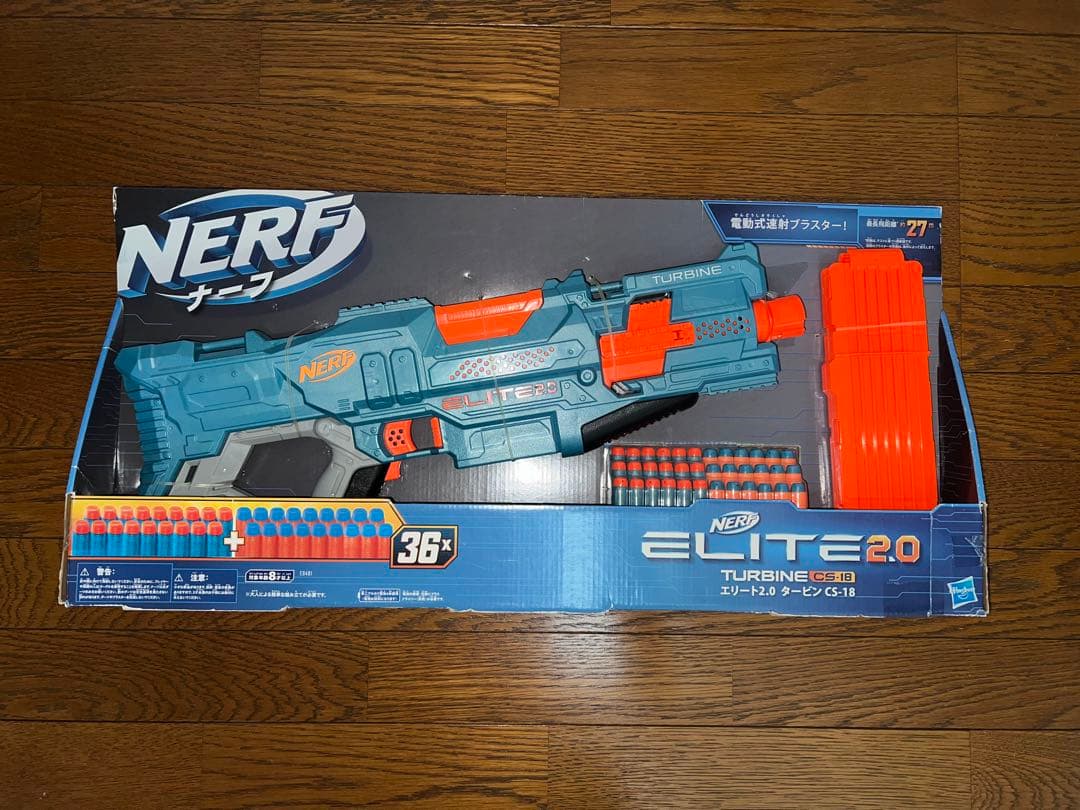 ナーフ エリート2.0 タービン CS-18 電動公式ダーツ36本+ダーツ18本