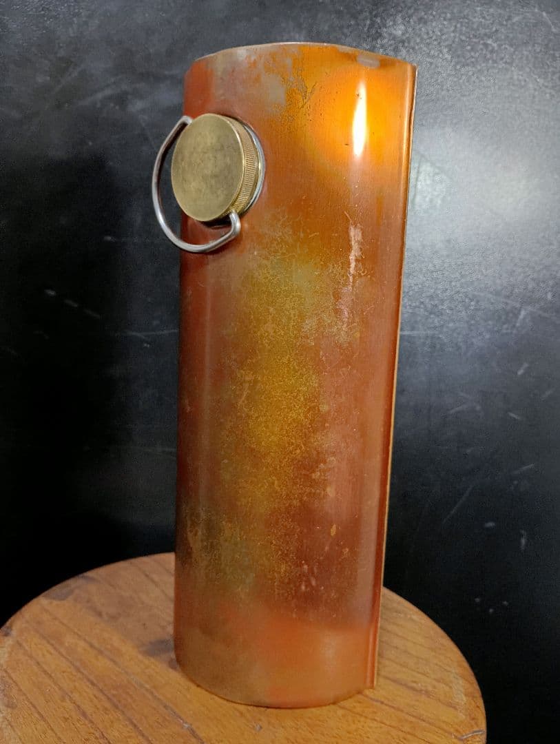 新光堂【純銅製】湯たんぽ　かまぼこ型　ヴィンテージ　真鍮