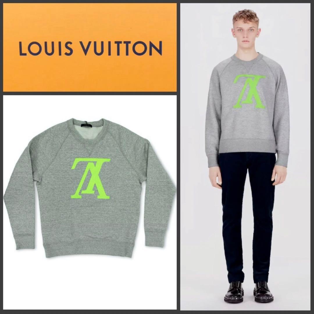 希少 ルイヴィトン 本物 アップサイドダウン ロゴ クルーネック スウェット