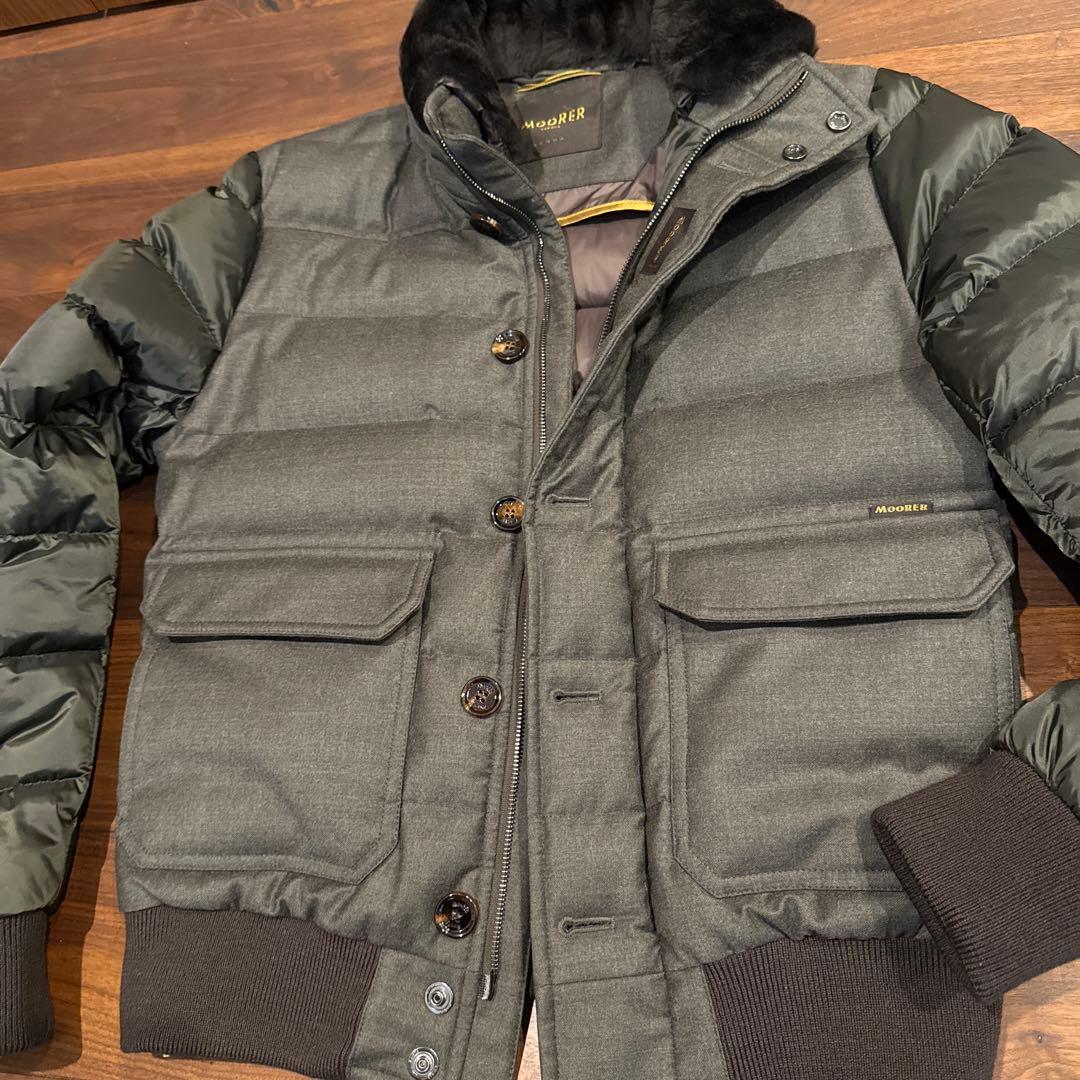 売り切り！半値以下！MOORER ムーレー　ムートンファー　ナイロンxフランネル