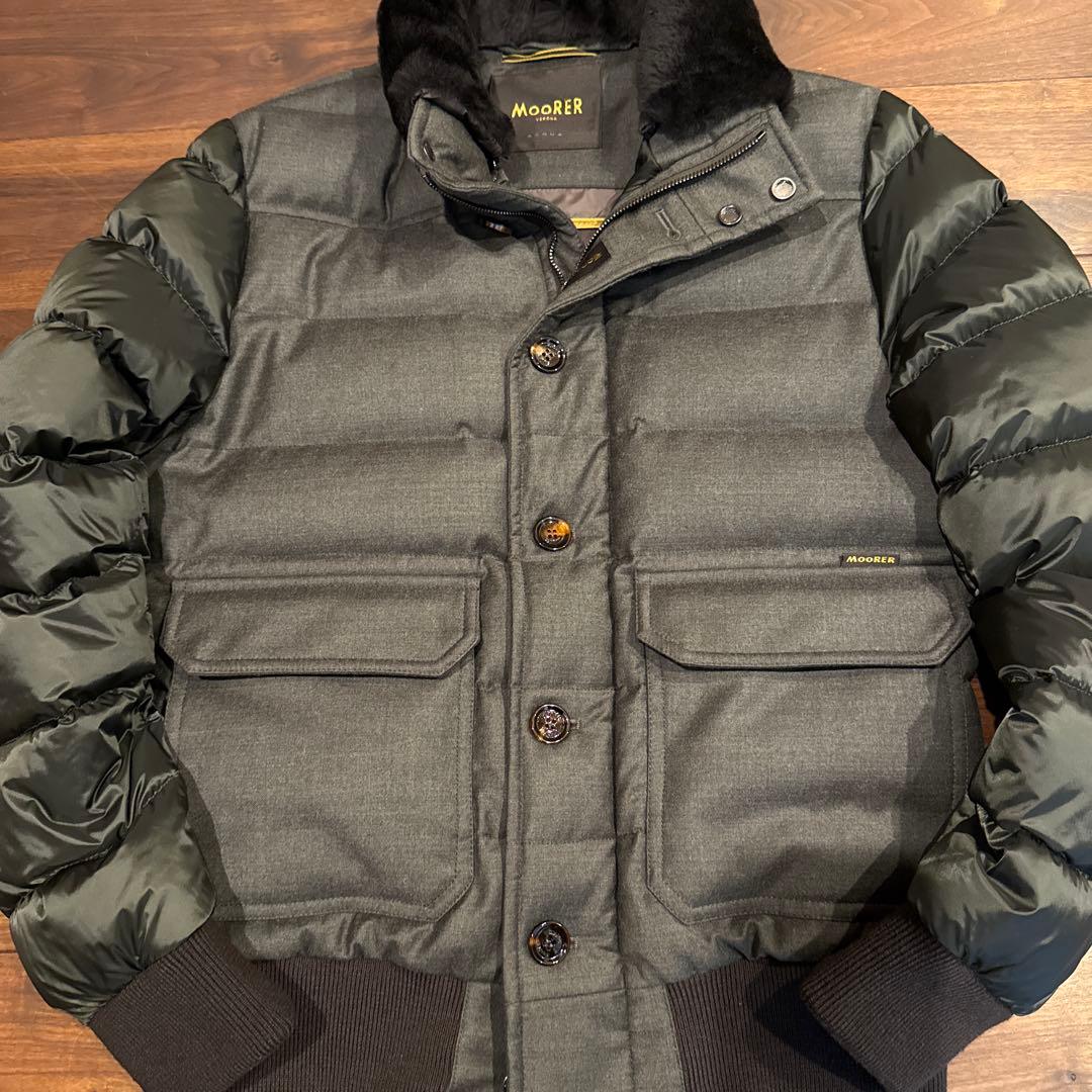 売り切り！半値以下！MOORER ムーレー　ムートンファー　ナイロンxフランネル